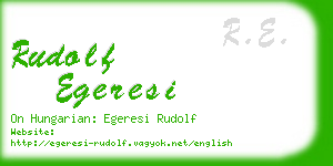 rudolf egeresi business card